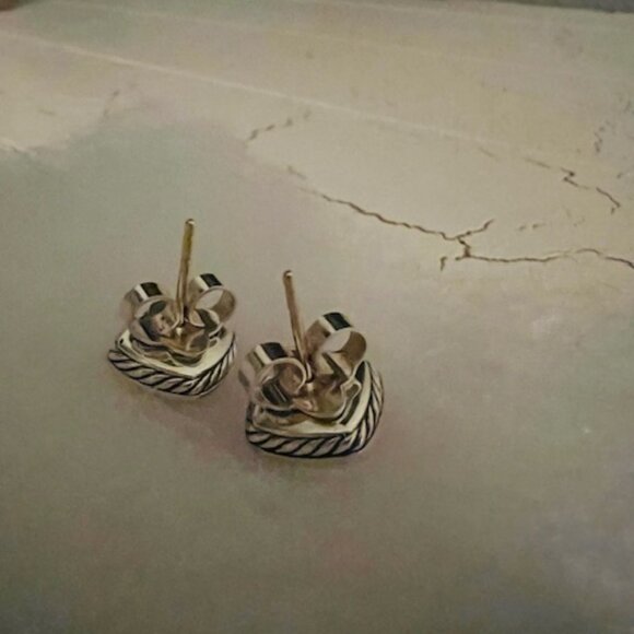 David Yurman Albion Stud Earrings with Gemstone and Diamonds in Silver - Picture 7 of 11